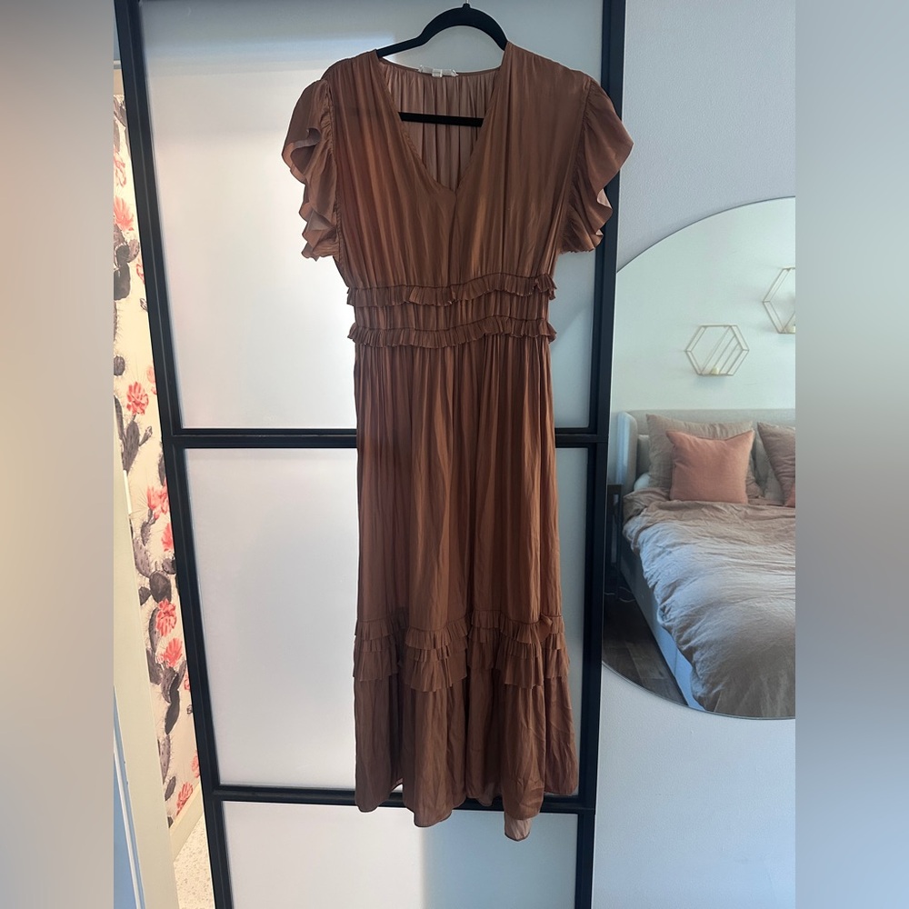 Grade & Gather Copper Ruffle Dress